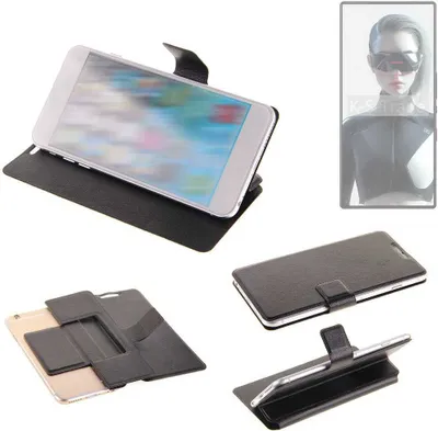 Produktbild von K-S-Trade Schutzhülle kompatibel mit Nubia Red Magic 9S Pro+ Schutzhülle Flip Cover Klapphülle Wallet Case Slim Handyhülle bookstyle schwarz