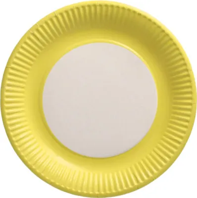 Produktbild von Papstar Teller Pappe rund gelb D:23cm