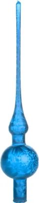 Produktbild von Christbaumspitze 28cm Meerblau Eislack