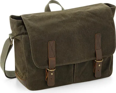 Produktbild von Quadra QD653 | Umhängetasche Heritage Waxed Canvas , 28 x 34 x 12 cm - Farbe: Desert Sand - Größe: 34 x 26 x 12 cm