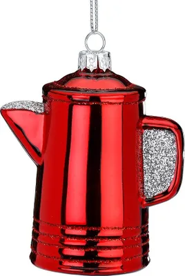 Produktbild von Christbaumschmuck Glas Thermoskanne 9cm rot