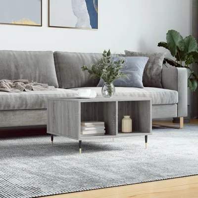Produktbild von "Rabatt" Couchtisch modern - Wohnzimmertisch - Einfache Montage - Grau Sonoma 60x50x36,5 cm Holzwerkstoff - Kaffeetisch CC22578
