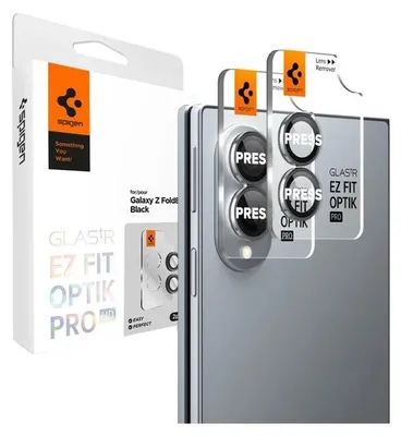 Immagine prodotto di Spigen Optik Pro EZ Fit, confezione da 2 protezioni per obiettivo, compatibili con Samsung Galaxy Z Fold 8 - Trasparente