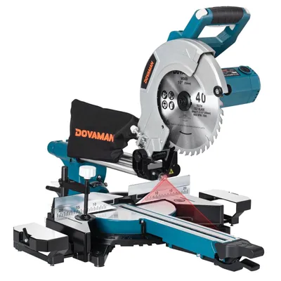 Produktbild von DOVAMAN Gehrungssäge, einseitig geneigt, 2000W, 3200/4500 U/min, 3×250 mm Sägeblätter, Blau