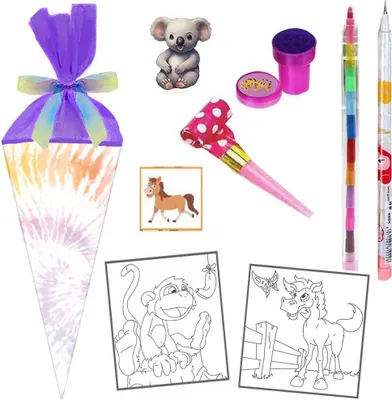 Produktbild von Herlitz Schultüte Mini Batik Pastell 15 cm gefüllt