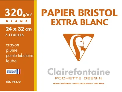 Produktbild von Clairefontaine 96370C, Kunstpapier, 320 g/m², 6 Blätter