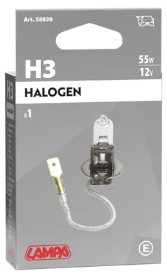 Image de Lampa 12V Lampe halogène - H3 - 55W - PK22s - 1 pièce - Blister
