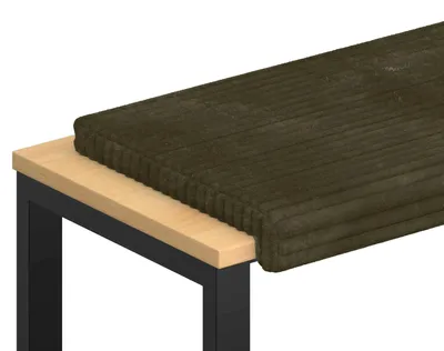 Immagine prodotto di vidaXL Cuscino da banco in peluche verde, profondità 35 cm