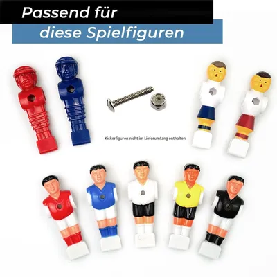 Produktbild von Bandito Kickerschrauben Universal für 16mm Kickerstange inkl. Muttern 22 St.