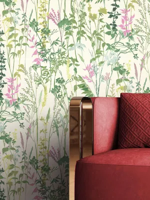 Produktbild von NEWROOM Tapete Grün Vliestapete Blumen - Blumentapete Floral Creme  Blätter Zweige  Romantisch