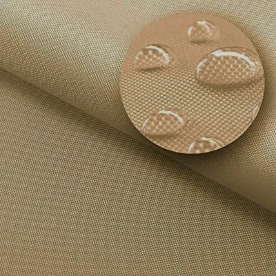 Zdjęcie produktu dla Tkanina Oxford wodoodporna powlekana PVC - Cappuccino, szerokość 160 cm | Tkanina zewnętrzna na metry na altany, zasłony, osłony, balkon, ogród, odporna na warunki atmosferyczne