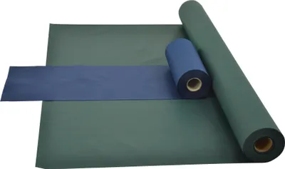 Produktbild von Sensalux Kombi-Set 1 Tischdeckenrolle 1,5m x 25m grün + Tischläufer 30cm blau