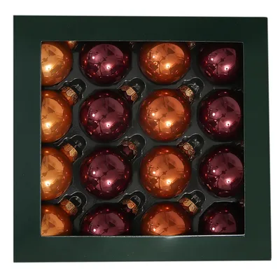 Produktbild von Kleine Baumkugeln aus Glas Ø 3 cm - Christbaumkugeln Baumschmuck Christbaumschmuck Weihnachtsbaumschmuck Weihnachtsbaumkugeln - 16 Stück