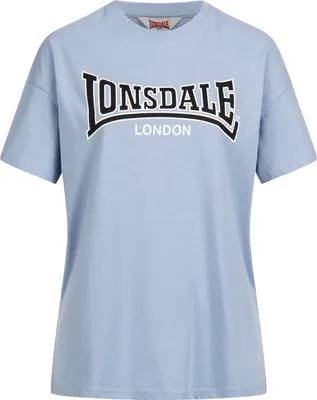 Zdjęcie produktu dla T-Shirt damski Oversize OUSDALE Pastel Blue/Black/White XL Lonsdale