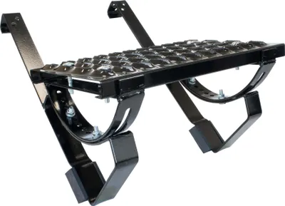 Produktbild von DAPRONA Laufrost Set für flache Dachziegel 60cm, Dachtritte für Schornsteinfeger Schwarz, inkl. Montagematerial für sichere Dachbegehung