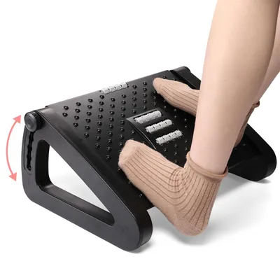 Obrázok produktu pre Podnožka pod stôl, výškovo nastaviteľná podnožka s masážnou funkciou