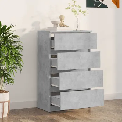 Produktbild von " "Sideboard - praktischem Design - Wohnzimmerschrank - Kommde für Flur - Betongrau 60x35x98,5 cm Holzwerkstoff NeuMöbel 2222575