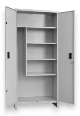 Immagine prodotto di Armadio 2 ante portascope da interno in metallo chiudibile a chiave - 80x40x180h cm