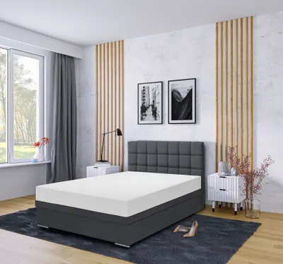 Produktbild von Boxspringbett Venezia mit Bettkasten ohne Matratze Doppelbett 120 cm (Fresh 32 - grau)
