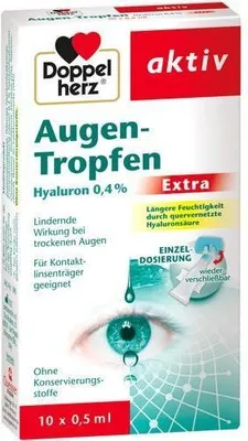 Produktbild von DOPPELHERZ Augen-Tropfen Hyaluron 0,4% Extra