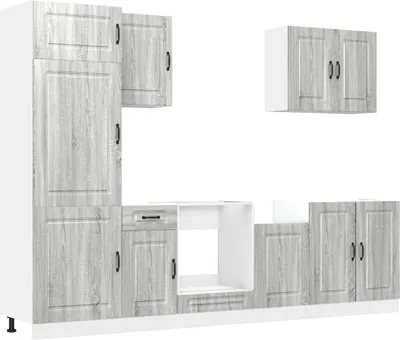 Produktbild von vidaXL 7-tlg. Küchenschrank-Set Kalmar Grau Sonoma Holzwerkstoff