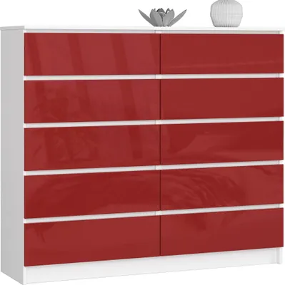 Obrázok produktu pre Vysoká komoda 138 cm s 10 zásuvkami, príborník, skriňa, kredenc, výška 121 cm