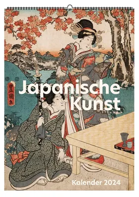 Obrázek produktu pro Japonské umění. Nástěnný kalendář 2024: Barevné dřevoryty od Hiroshige, Hokusai a dalších umělců