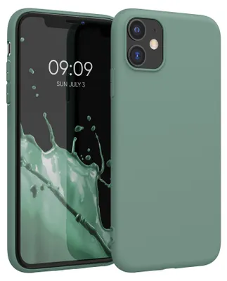 Produktbild von kwmobile Handyhülle für Apple iPhone 11 Hülle - TPU Case - Kabelloses Laden - Schutzhülle Cover in Tannengrün