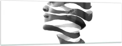 Produktbild von Bilder auf glas - Einteilig - Frau Surrealismus Monochrom - 160x50cm - Glasbilder - Wandbilder - Bilder - Wanddekoration aus Glas - Glas Bilder - Wandbild auf Glas - GAB160x50-4430