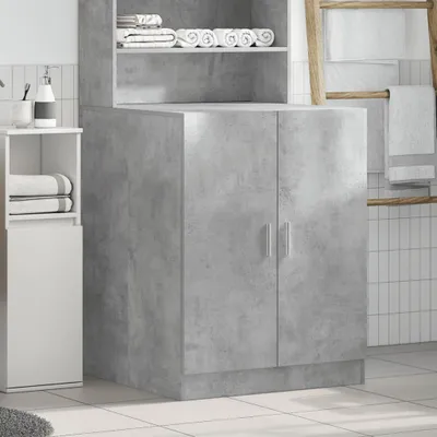 Produktbild von "Winterschlussverkauf " Waschmaschinenschrank - CLORIS - Badezimmerschrank - schlichte Design - Betongrau 70,5x71,5x91,5 cm - NeuMöbel3865200