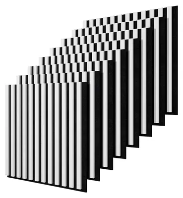 Immagine prodotto di STEGU Linea Acoustic PROline Set da 8 pannelli acustici 60x60,5 cm, fonoassorbenti, in MDF bianco