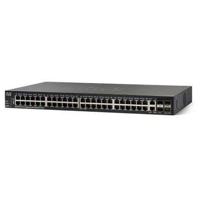 Produktbild von Cisco SG350X-48P, Managed, L3, Gigabit Ethernet (10/100/1000), Power over Ethernet (PoE), Rack-Einbau, 1U