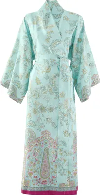 Immagine prodotto di Bassetti kimono in raso INDIAN ROSES colore T1 TURCHESE taglia L-XL