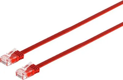 Produktbild von Patchkabel-Flachkabel U/UTP cat. 6 slim rot 7,5m