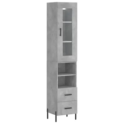 Produktbild von Highboard Betongrau 34,5x34x180 cm Holzwerkstoff
