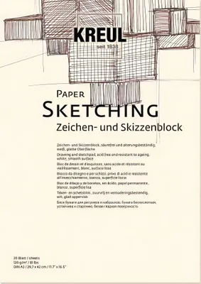 Image de KREUL Bloc d'artiste Paper Sketching DIN A3 20 feuilles