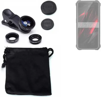 Produktbild von K-S-Trade Smartphone Kamera Linsen Set Kompatibel mit FOSSiBOT F101 Pro 3in1 Clip-On Kamera Adapter Macro Weitwinkel FishEye Fischauge Objektiv Linse