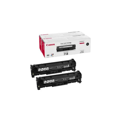 Obrázok produktu pre Canon CRG-718 Bk VP, 3400 strany, Čierna, 2 kusov