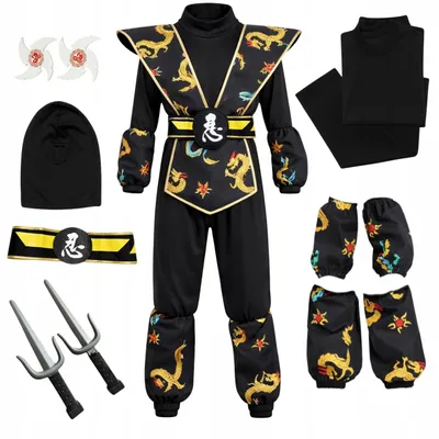 Image de Costume de ninja pour enfants, taille 122-128