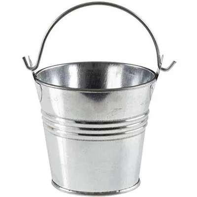 Produktbild von Zinkeimer Metalleimer Blecheimer verzinkt Eimer 5l 7l 10l 12l 16l Garteneimer Ascheeimer Wassereimer Silber verschiedene Größen für Bauarbeiten Robust (16L)