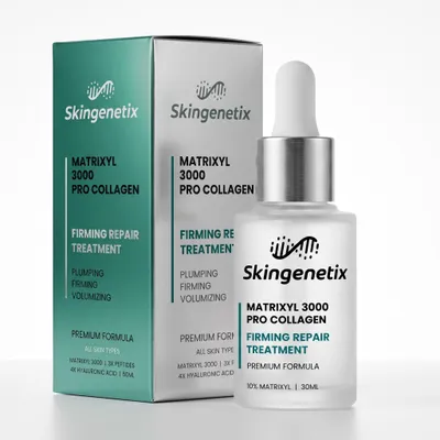 Produktbild von Skingenetix Matrixyl 3000 Serum - Anti-Aging Gesichtsserum mit Vitamin C und Hyaluronsäure - 30 ml