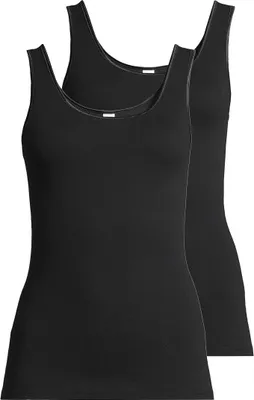 Produktbild von Speidel 2er Pack Natascha Unterhemd / Top Baumwolle in weicher Feinripp-Qualität, Glänzende Satin-Abschlüsse für Eleganz, Komfort ohne störende Seitennähte