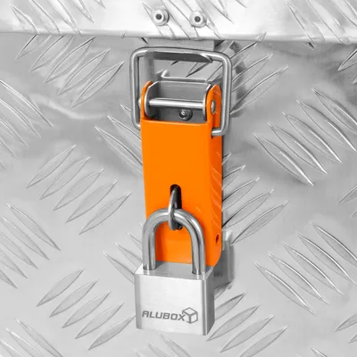 Produktbild von ALUBOX STRONG Riffelblech Alukiste 375 Liter + 3x Edelstahl Vorhängeschloss 40 mm - 375Liter