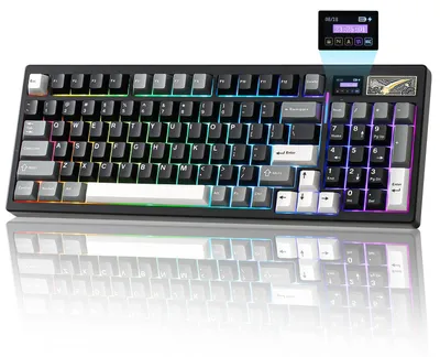 Obrázok produktu pre Mechanická bezdrôtová klávesnica – rozloženie 96% – RGB podsvietenie – čierna – pre PC a Mac