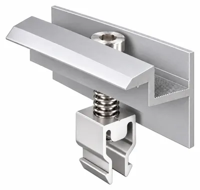 Produktbild von Endklemme Klickfix silber 30-40mm Solarmodul Halterung Modulklemme Solar Modul Klemme Befestigung Halterung PV Montage Panel Aluminium Profil