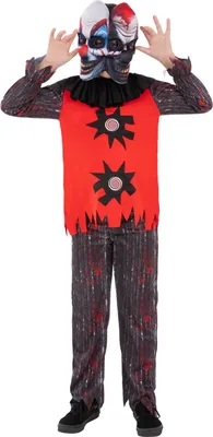 Immagine prodotto di Smiffys - Costume "Chuckles il clown" per bambini SM3475 (128-134) (nero/rosso)