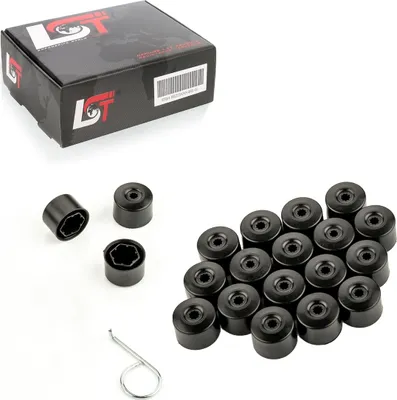 Produktbild von 20x Radschrauben Abdeckkappen Radschraubenkappen 17 mm schwarz matt für BMW MINI