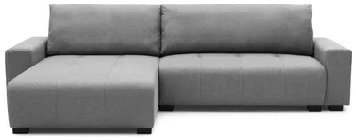 Image de MENZZO Canapé d'angle convertible élégant Malone Tissu Gris