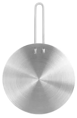 Wärmeverteilerplatte Edelstahl 20 cm mit abnehmbarem Griff