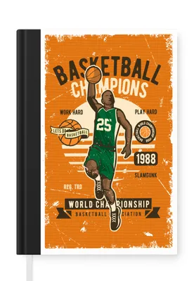 Obrázek produktu pro MuchoWow Zápisník Diář Rozpočet A5 Mancave - Basketbal - Sportovní - Retro